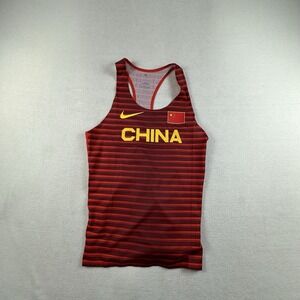 Nike Shirt Womens Small Red PRO ELITE China Olympic Team Singlet Track & Field